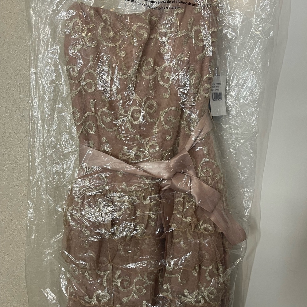 Pink and gold dress